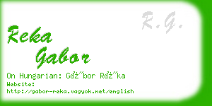 reka gabor business card
